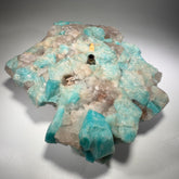 Colorado Amazonite Rock Candle with smoky quartz