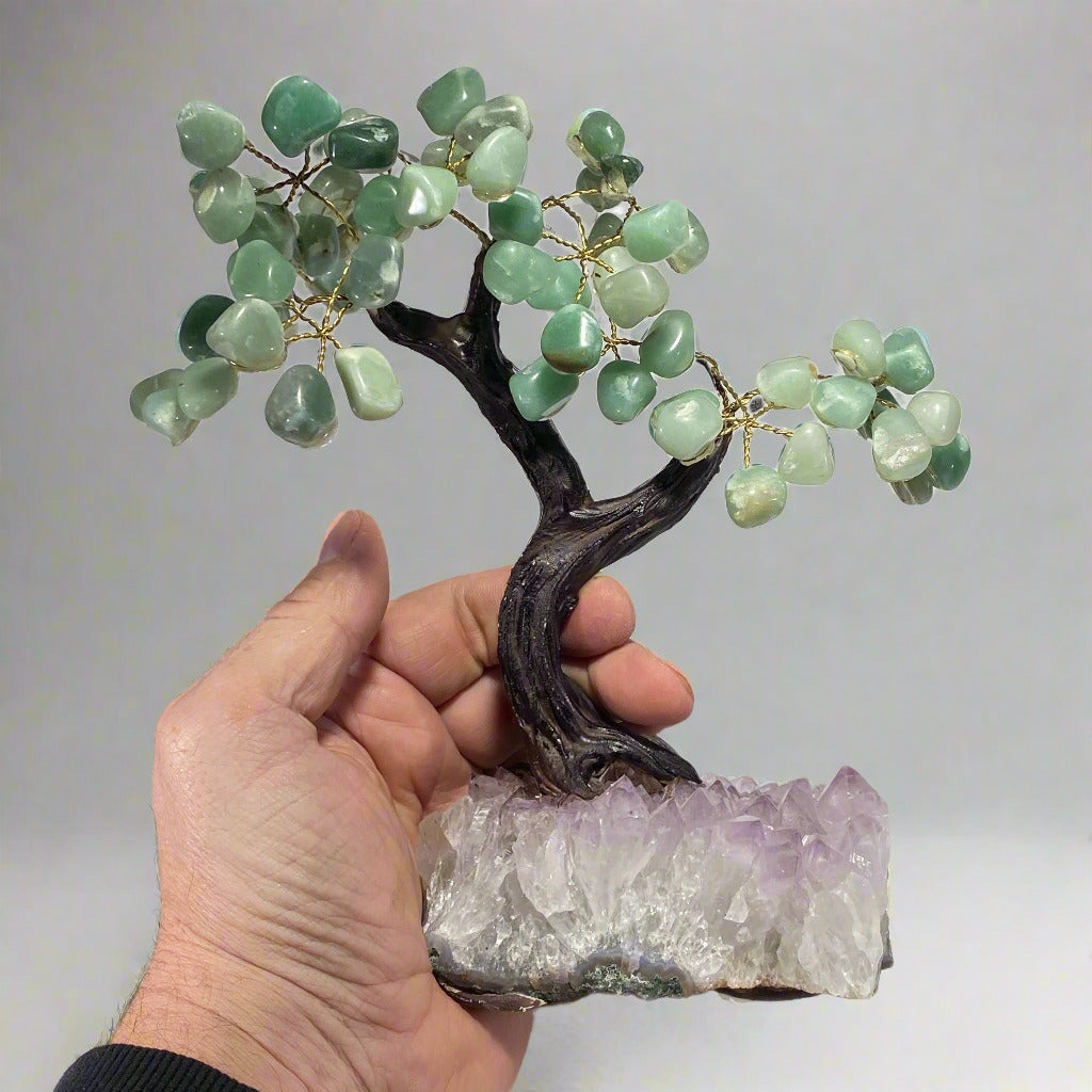 Gemstone Bonsai Tree - Green Quartz