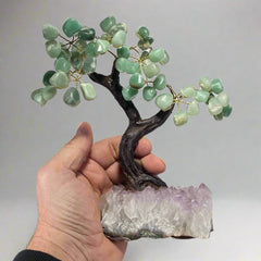 Gemstone Bonsai Tree - Green Quartz