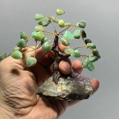 Gemstone Bonsai Tree - Green Quartz