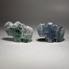 Fluorite Buffalo Fetish - 3.25x2.25 Inches