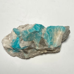 Amazonite crystal with smoky quartz