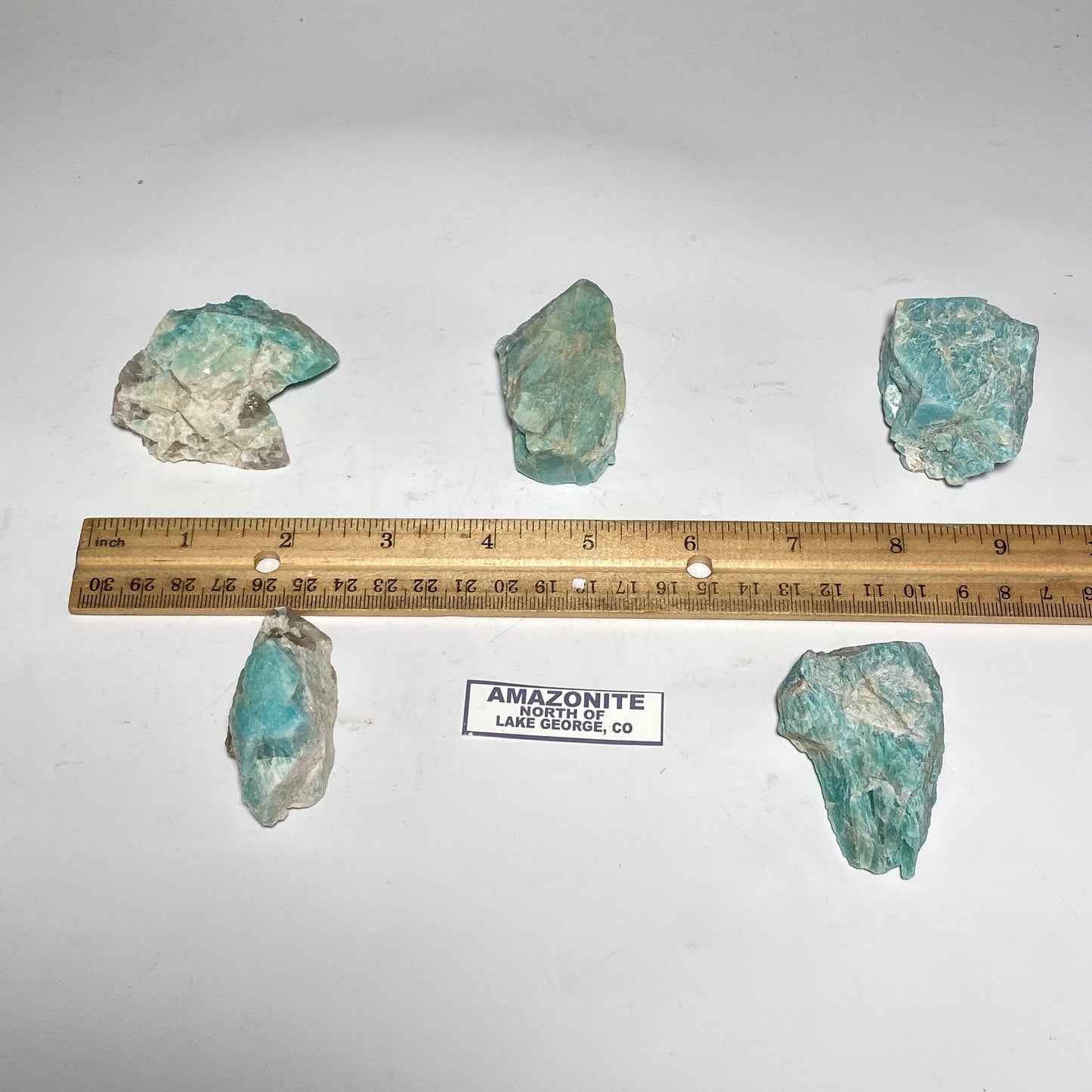 Roccia Roba - Colorado Amazonite with smoky quartz crystal, rock decor