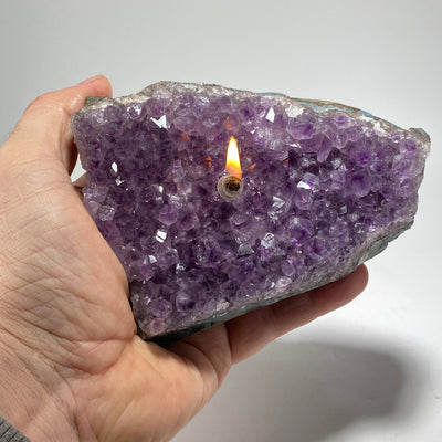 Rock oil candle, Amethyst geode | crystal rock lamp, amethyst cluster, amethyst lamp, crystal lamp, amethyst crystal, rock lover gift