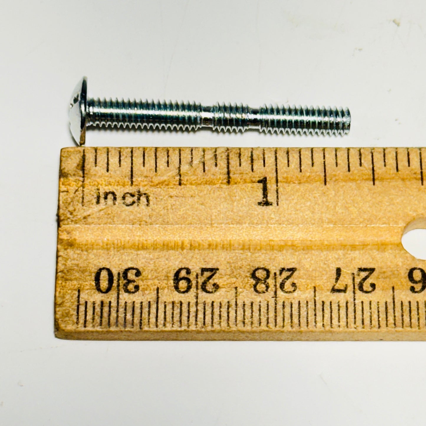 Chrome threaded mounting screw for carnelian crystal knob bases