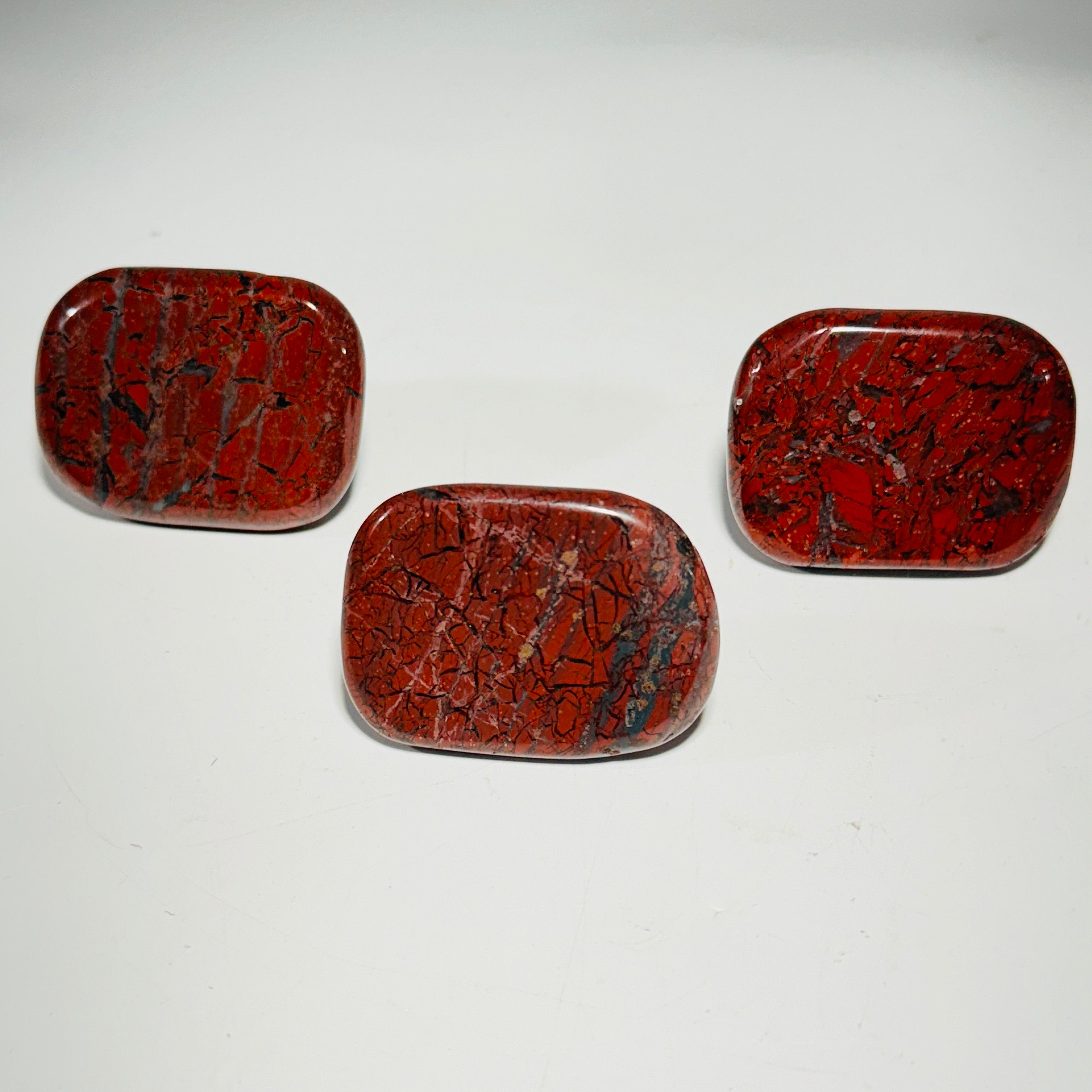 Polished brecciated jasper knobs