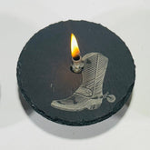 Western Themed Rock oil candle