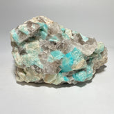 Amazonite crystal with smoky quartz