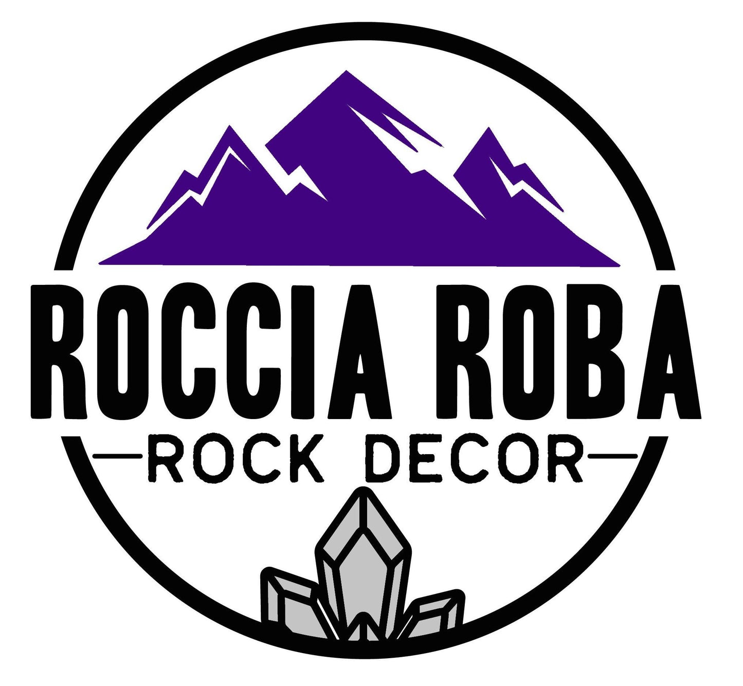 Roccia Roba - Amethyst Heart Carving, rock decor