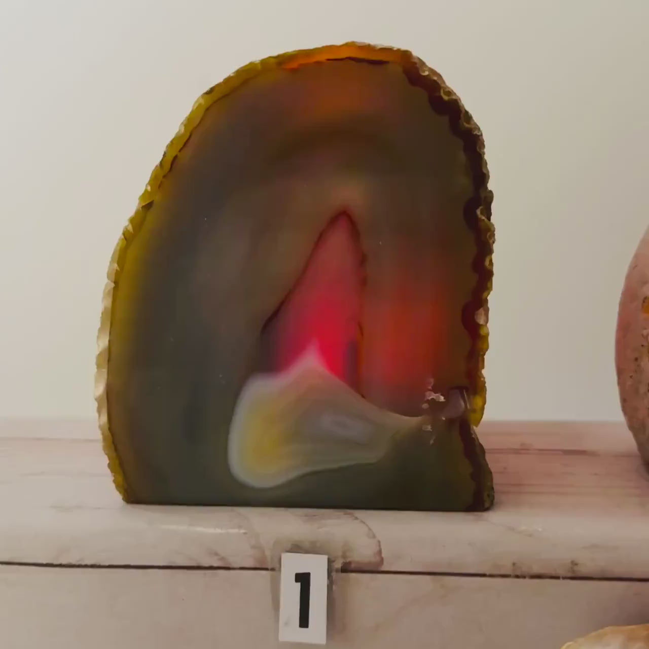 Agate tea light candle holder