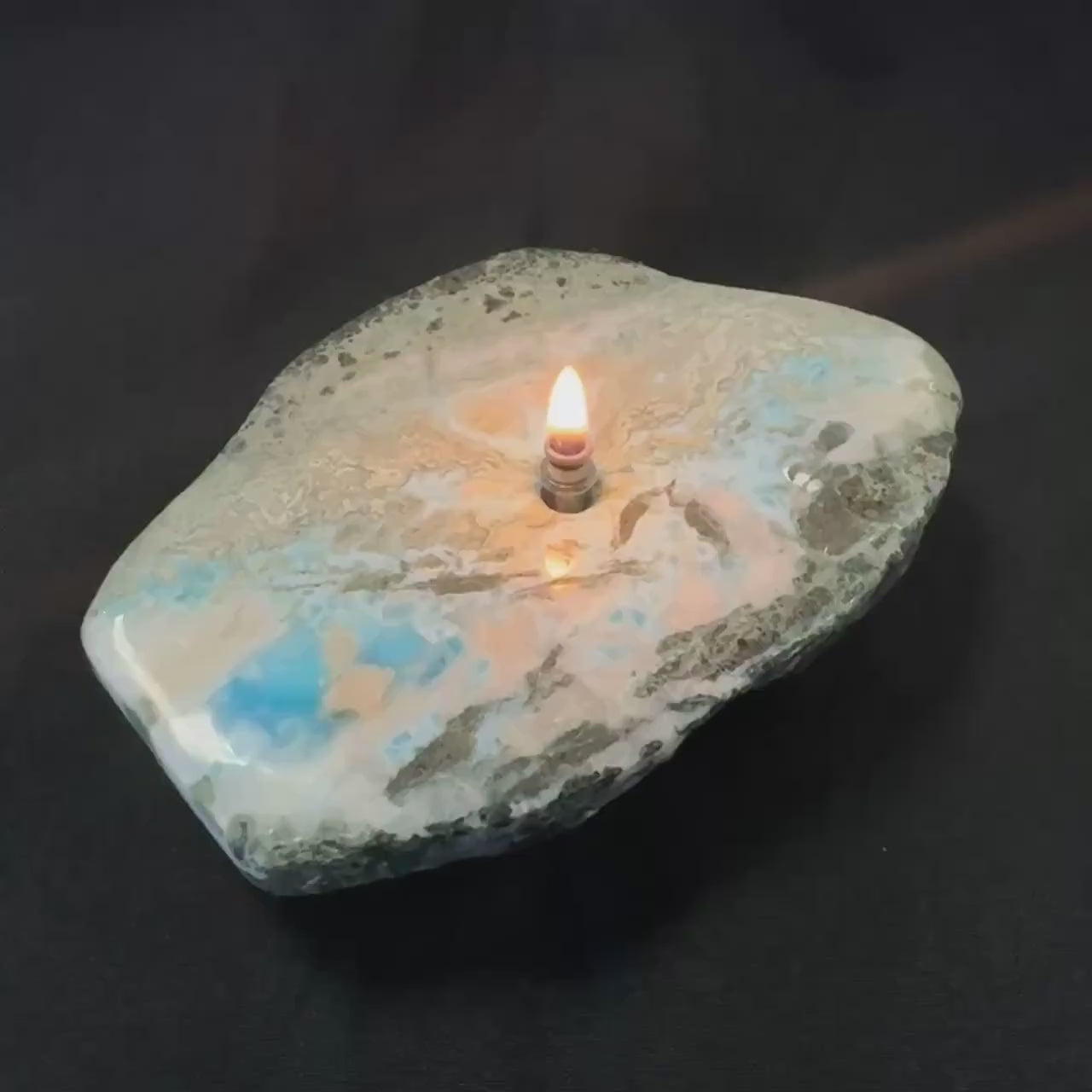 LARIMAR rock Candle