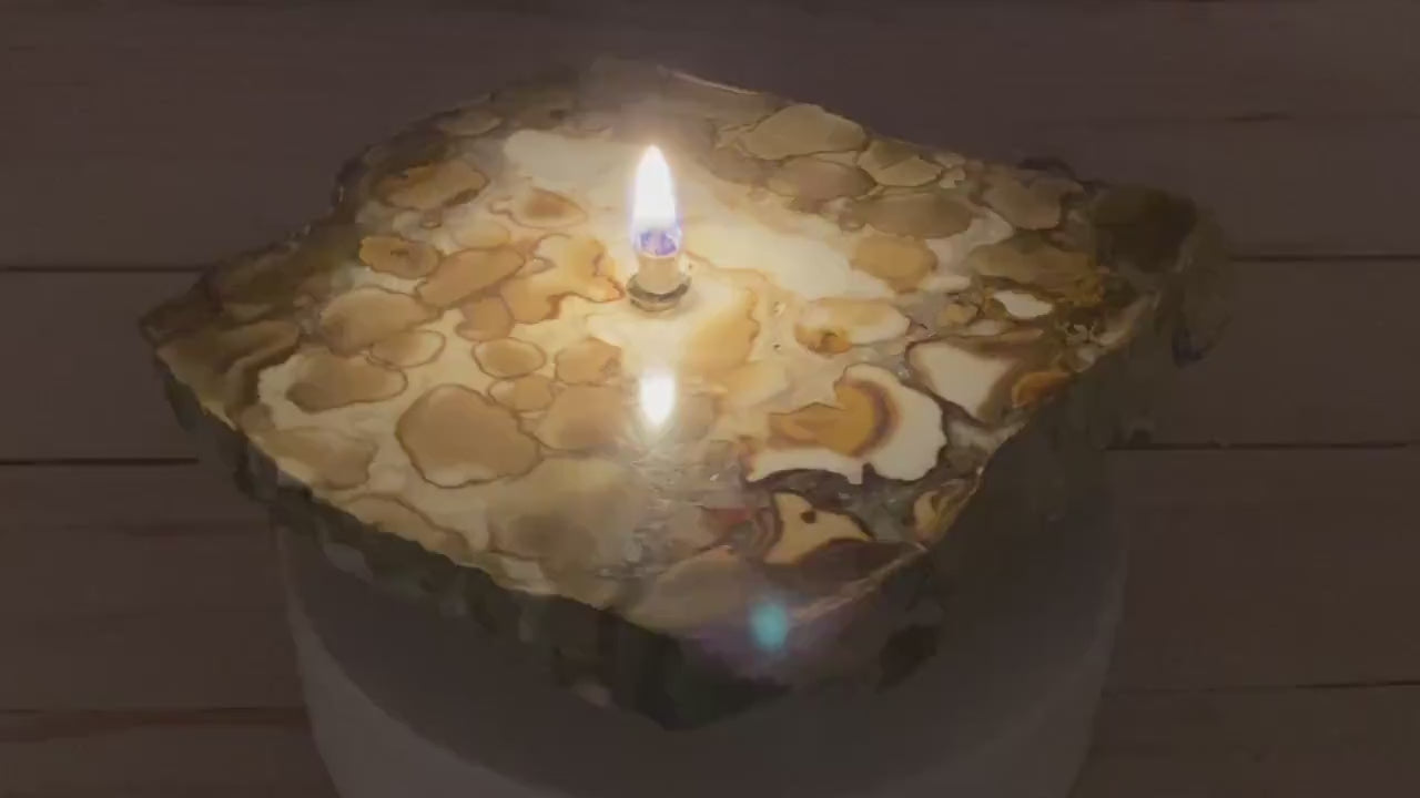 Spotted Agate Oil Candle Gift Box