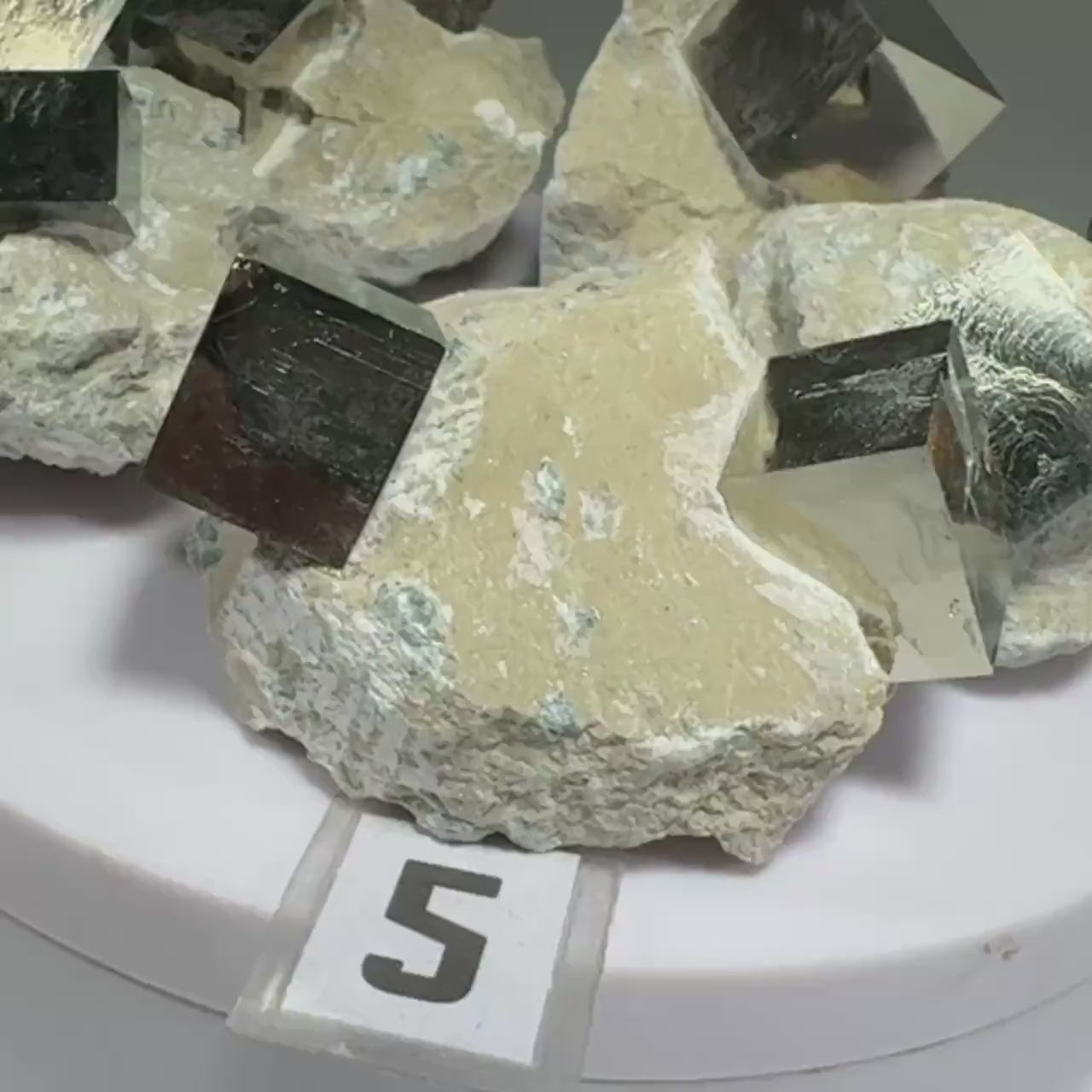 Medium size Pyrite cube crystals in Matrix