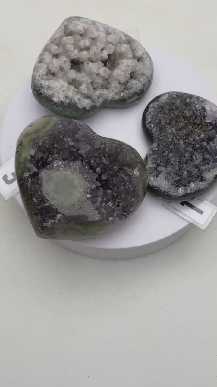 Heart-Shaped Uruguayan Amethyst Geode Carving