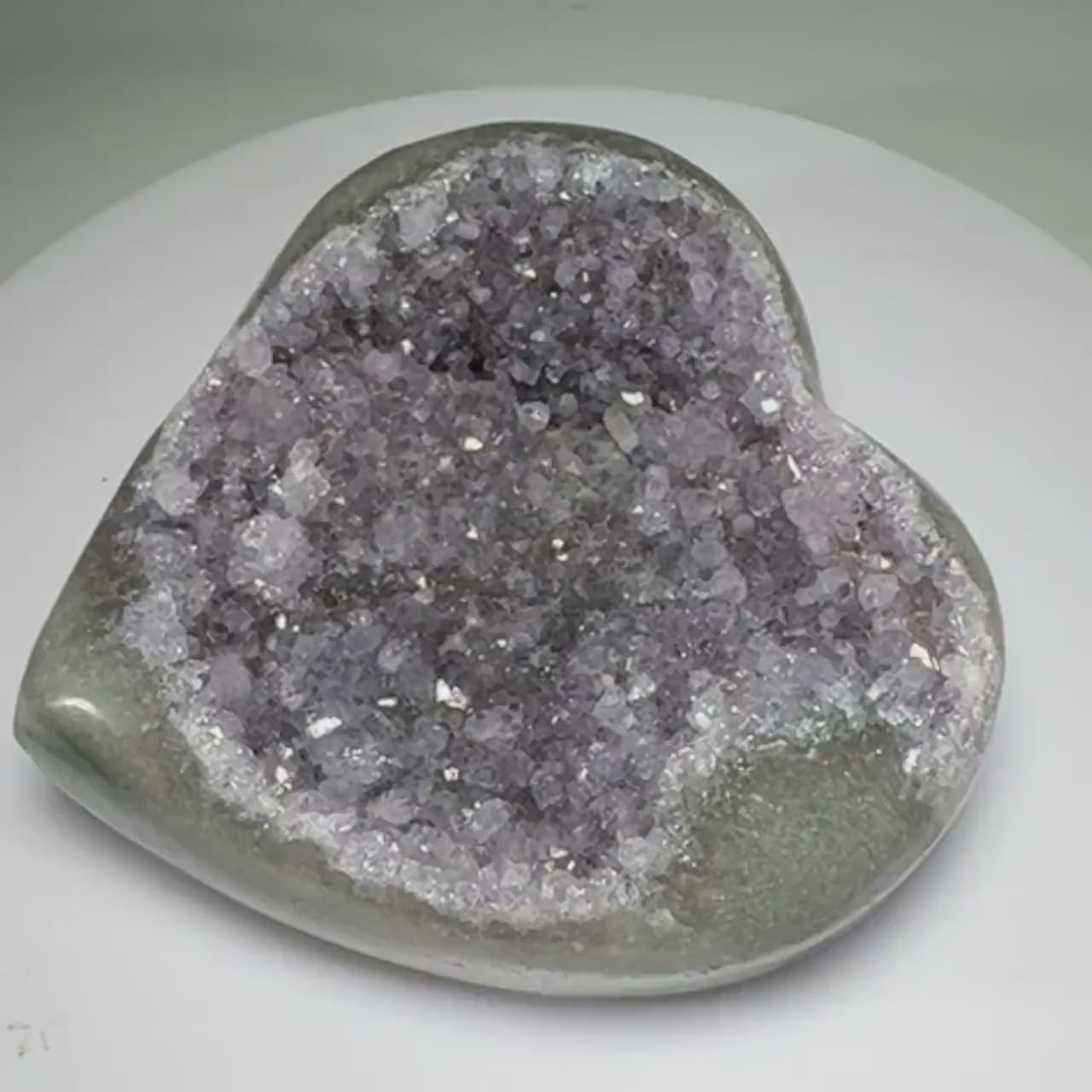 Amethyst Geode Heart Carving