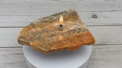 Rock oil candle kit - orchid calcite