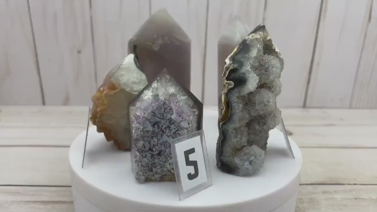 Small Druzy Agate Tower YOU PICK