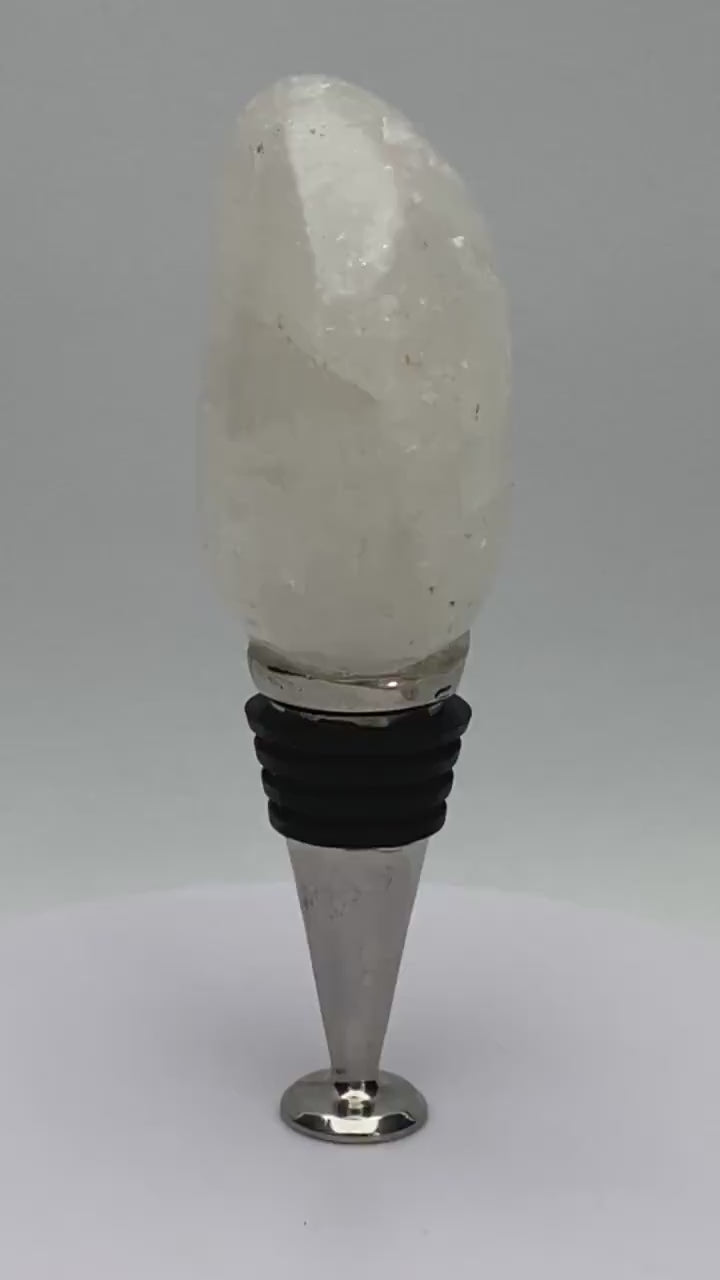 Bottle stopper - Tumbled Quartz