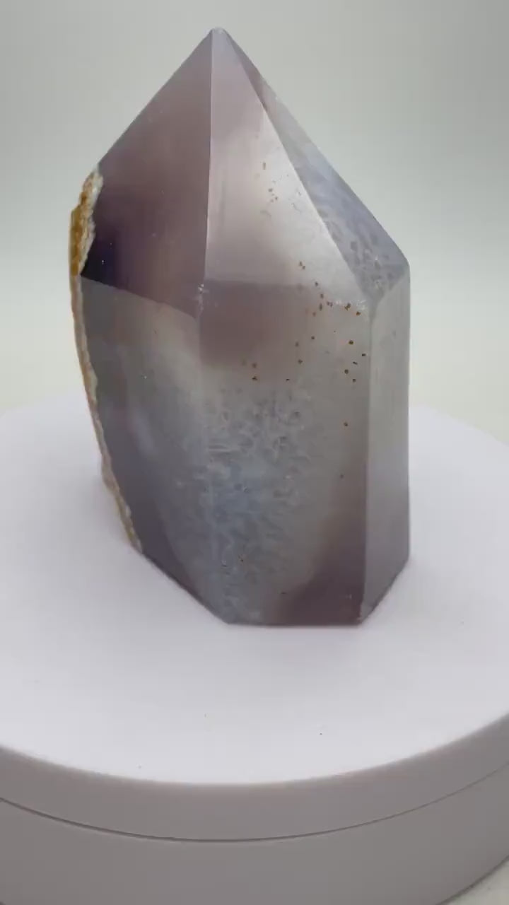Agate geode obelisk