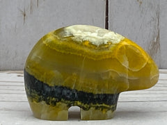 Bear-shaped bumblebee jasper - RocciaRoba