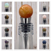 Bottle stopper - gemstone sphere specimens - RocciaRoba