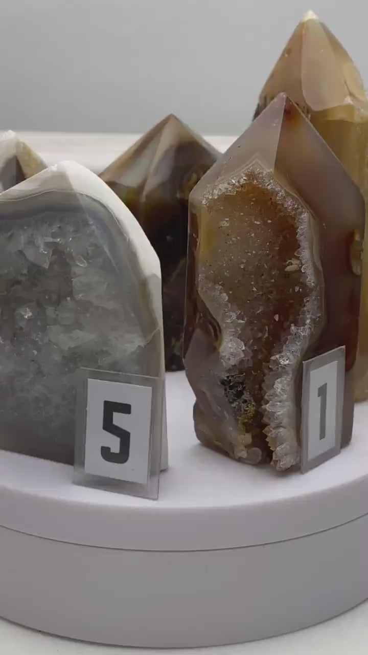 Medium Druzy Agate Tower YOU PICK