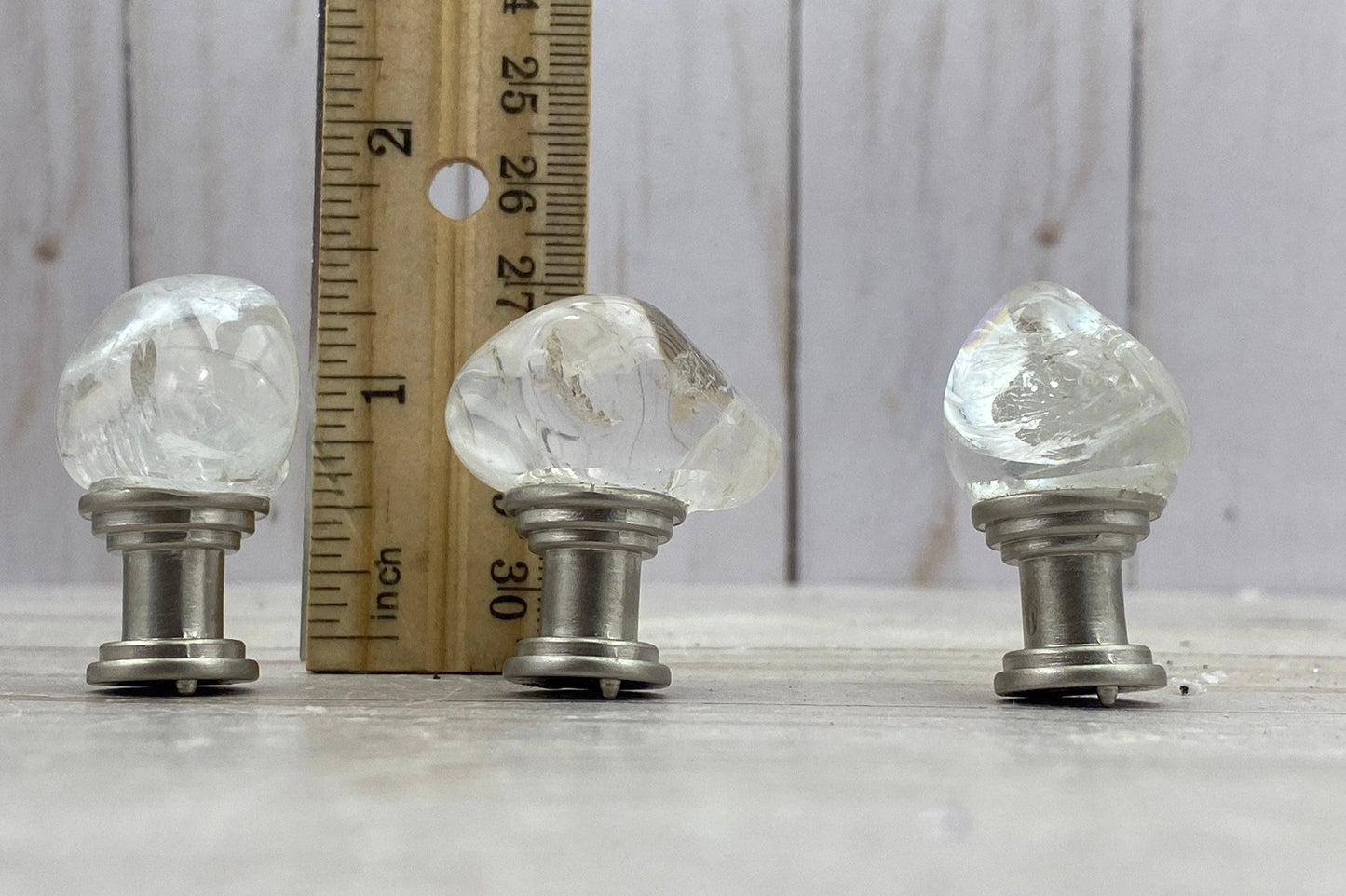 Cabinet knob - tumbled quartz - RocciaRoba