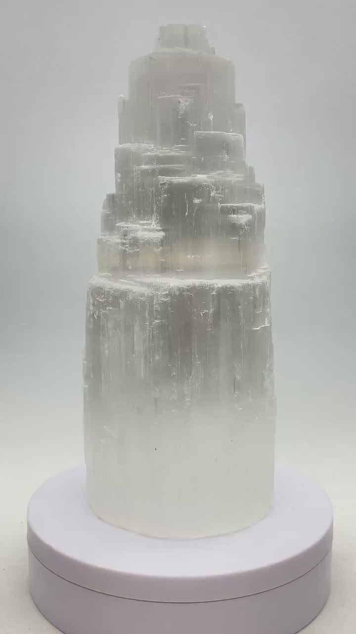 Selenite tower - Approx 8 inch tall