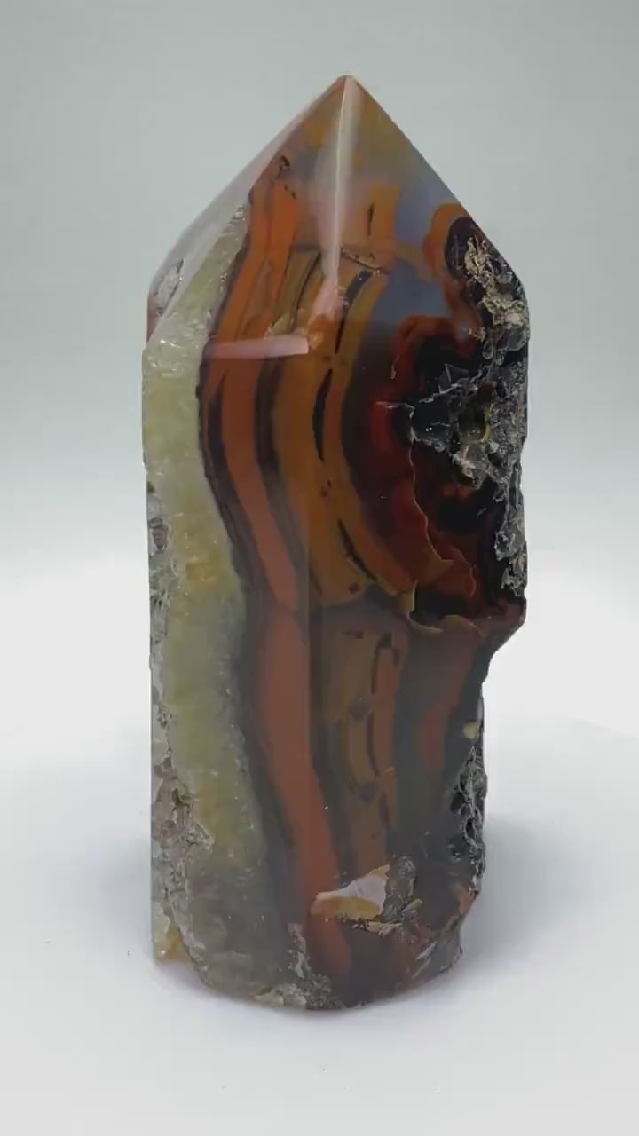 Agate geode obelisk