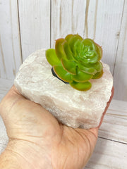 Rose quartz candle holder, tea light holder, succulent planter