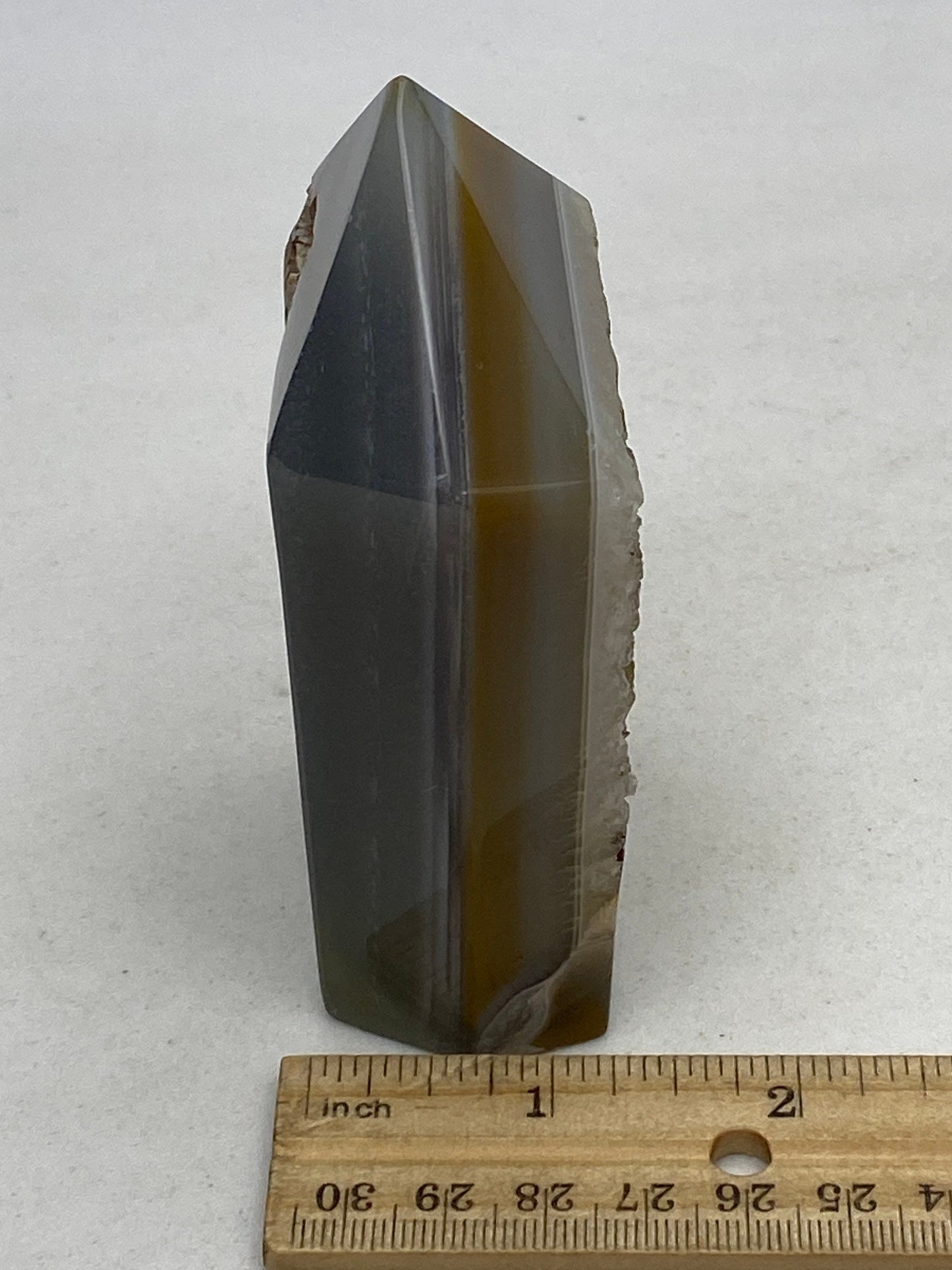 Agate geode obelisk