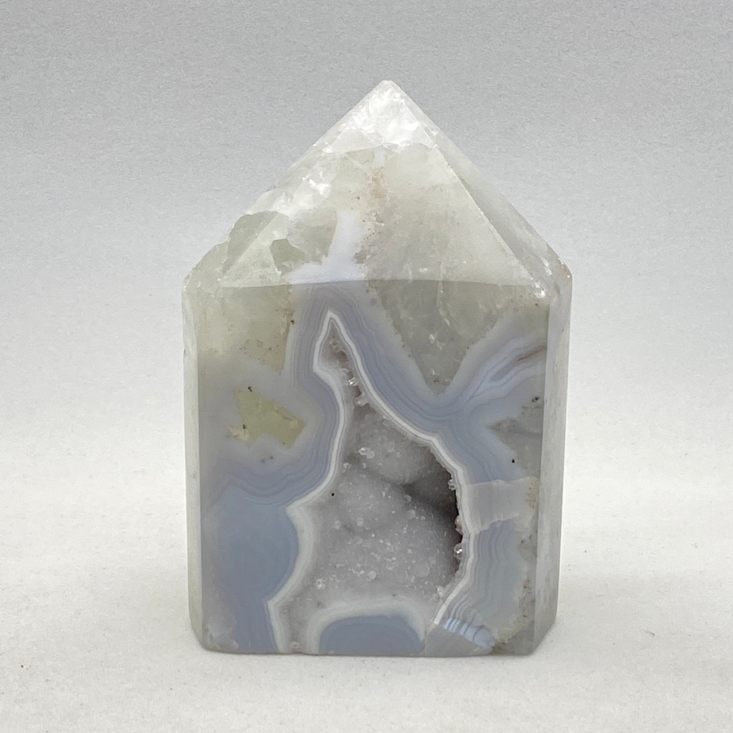Agate geode obelisk