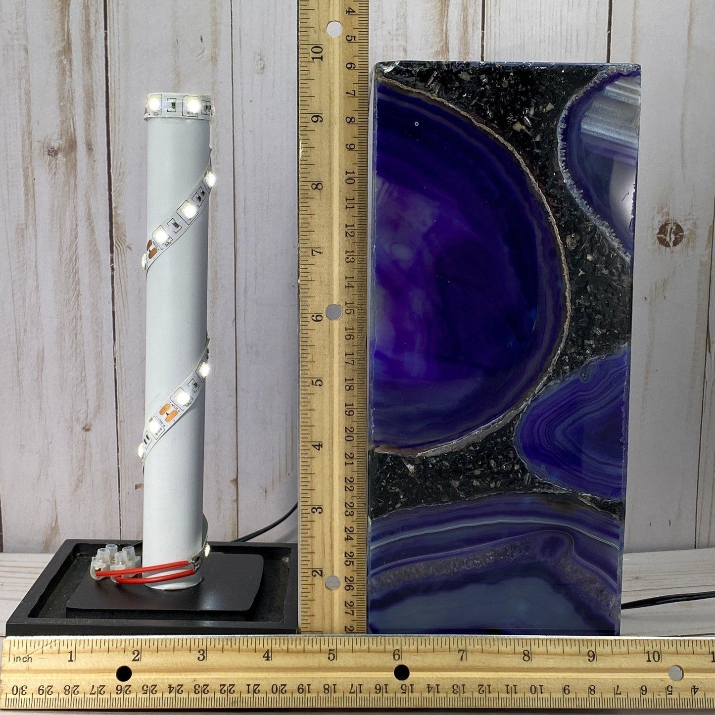 Purple agate accent lamp 10.75-in tall - RocciaRoba