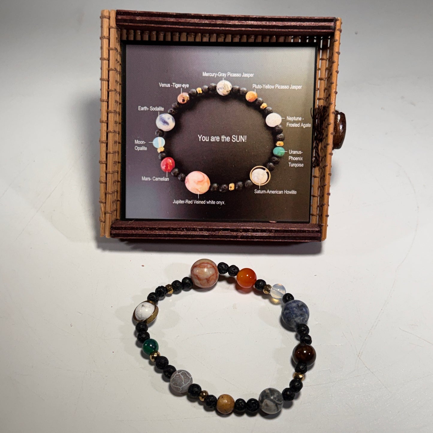 Roccia Roba - You are the Sun stretchy bead bracelet Small size