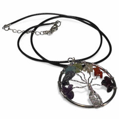 Chakra Tree of Life Pendant with adjustable neck cord