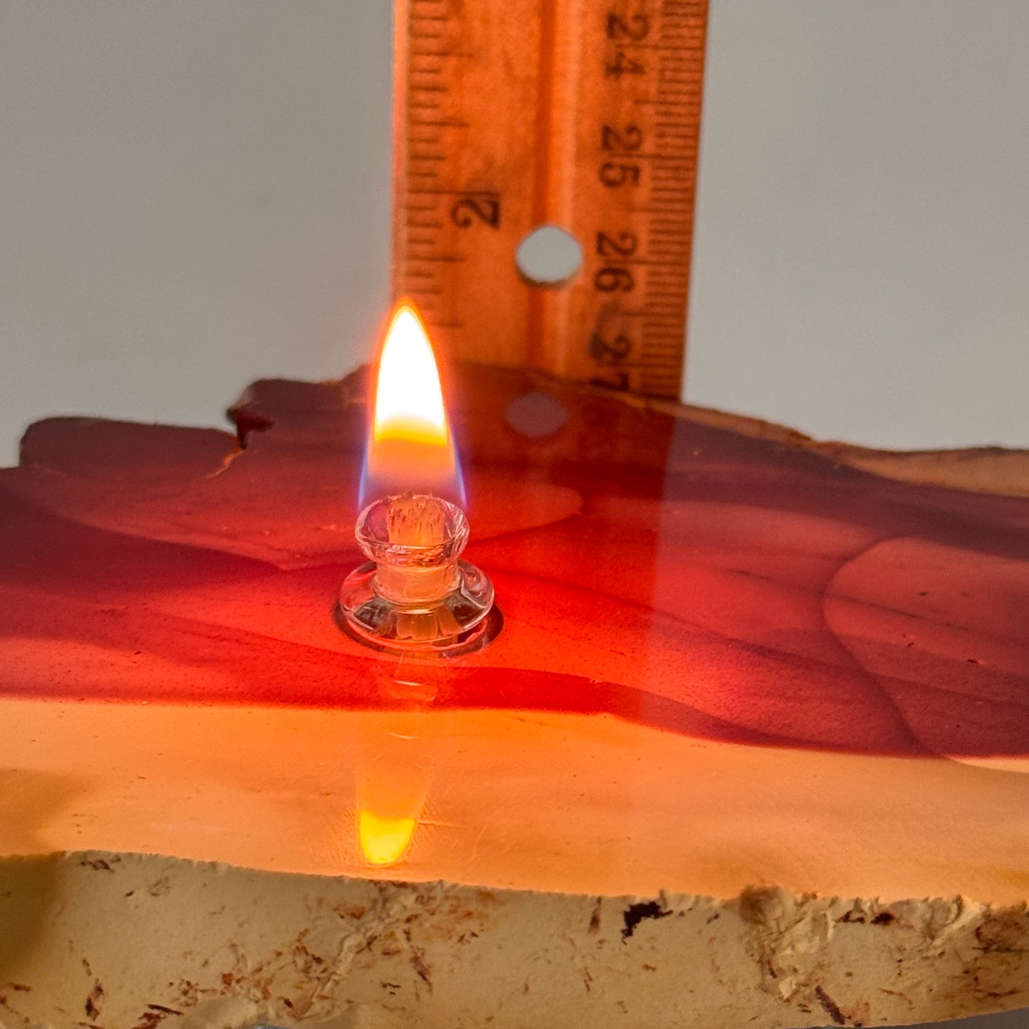 Mookite Jasper Rock Candle