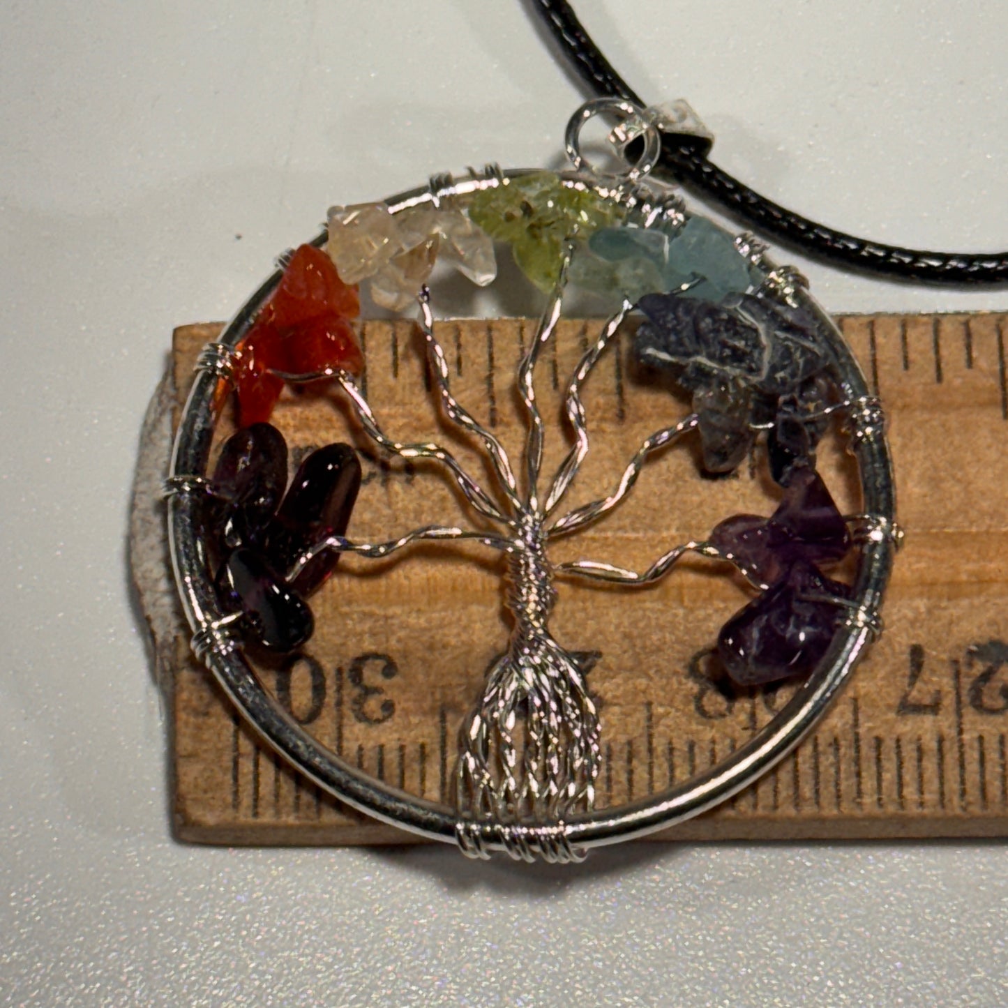 Chakra Tree of Life Pendant with adjustable neck cord