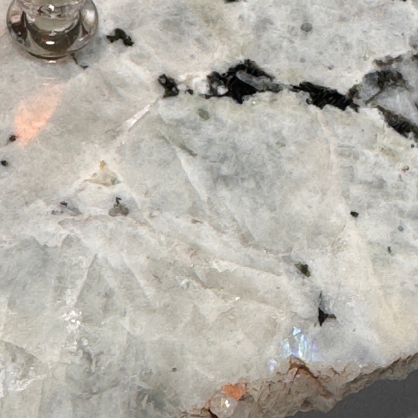 Rainbow Moonstone rock candle