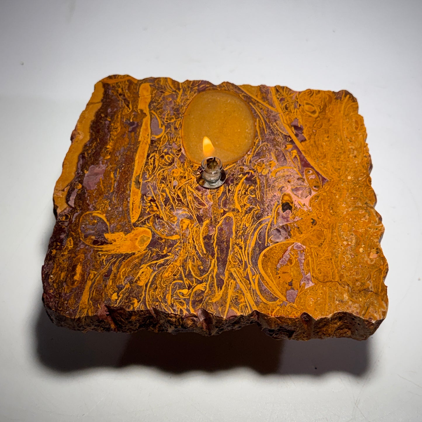 Calligraphy Stone Rock Oil Candle