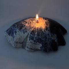 Large Sodalite Rock Candle
