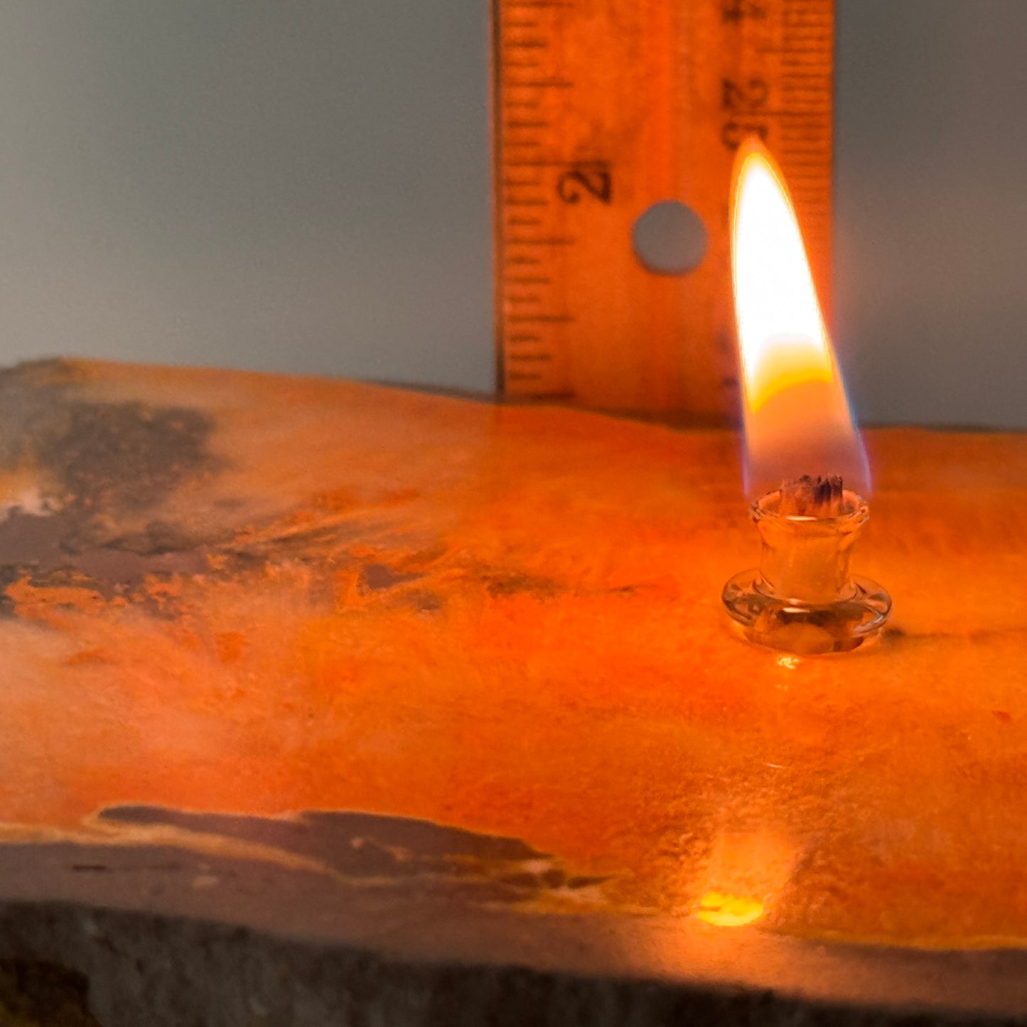 Bumblebee Jasper Rock Candle