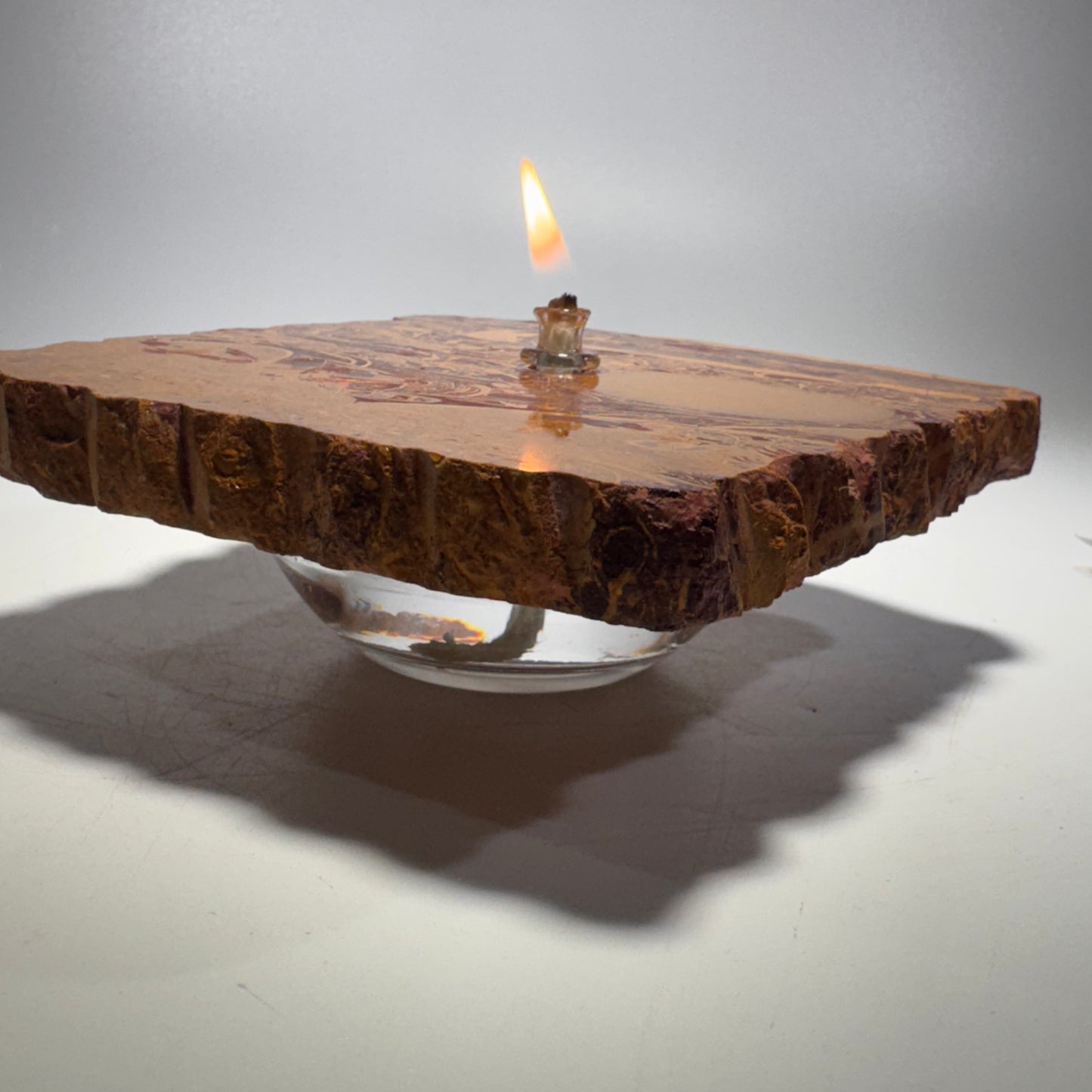 Calligraphy Stone Rock Oil Candle