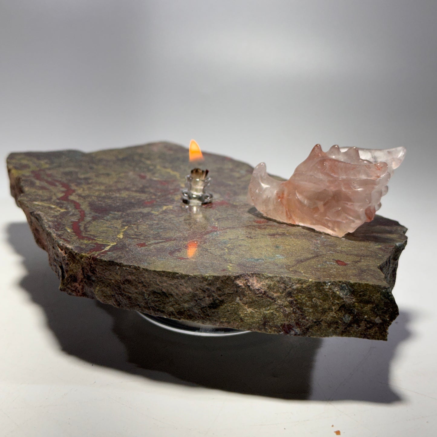 Dragon’s Blood Stone Rock Candle