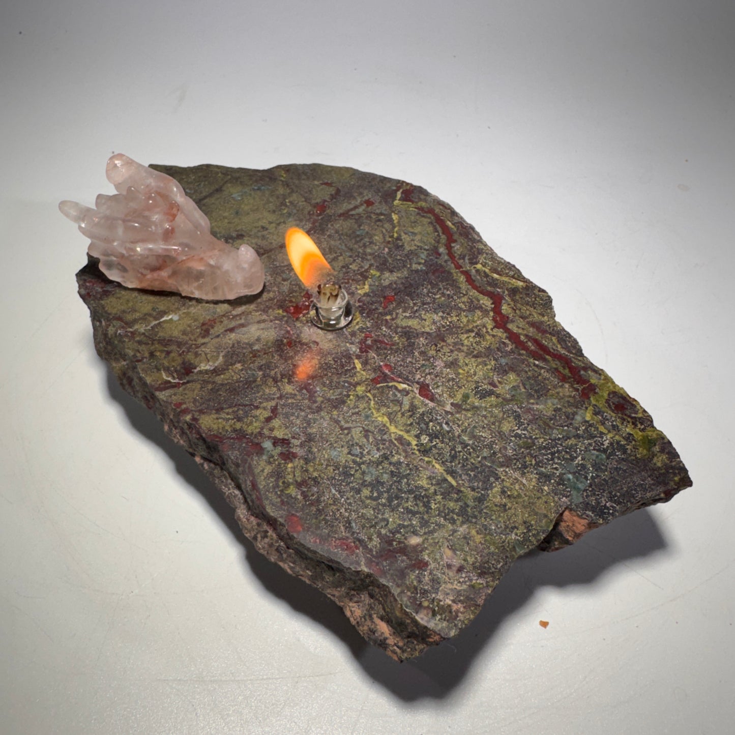 Dragon’s Blood Stone Rock Candle
