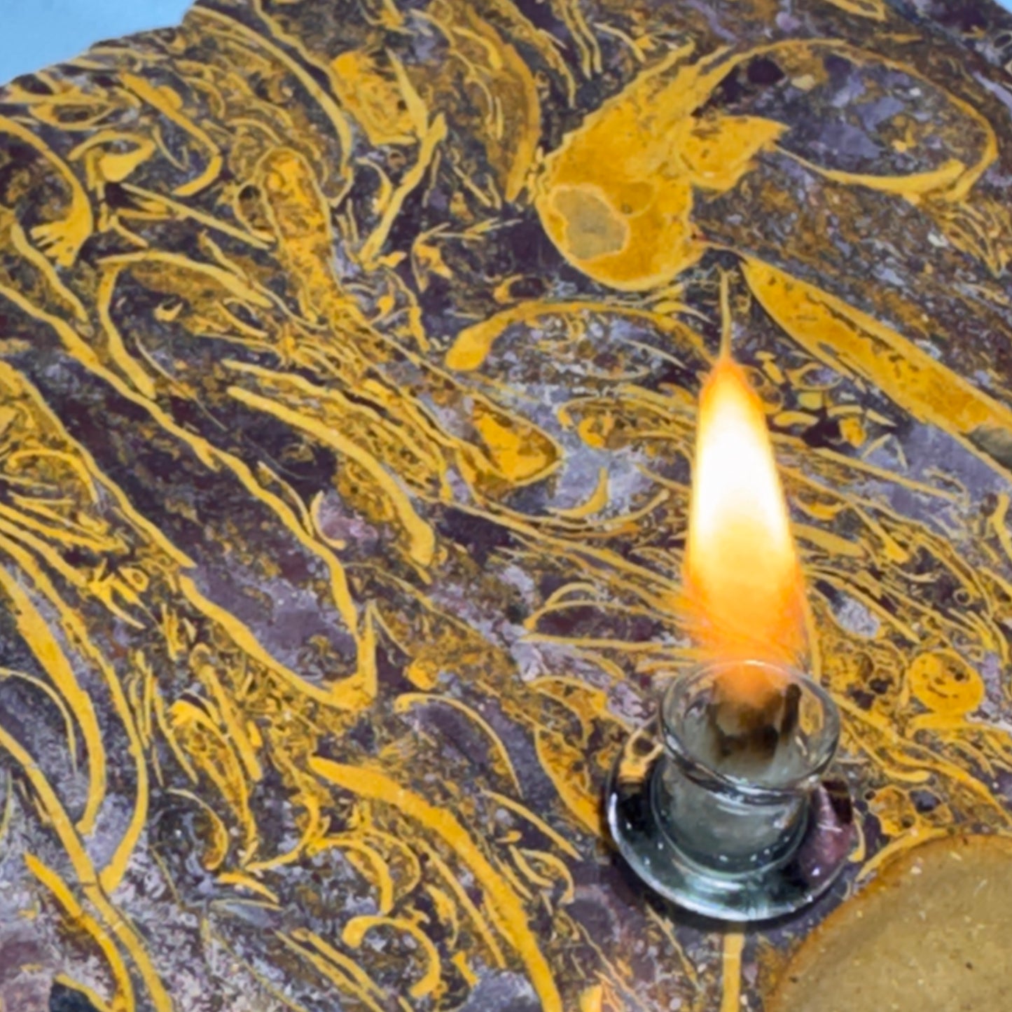 Calligraphy Stone Rock Oil Candle