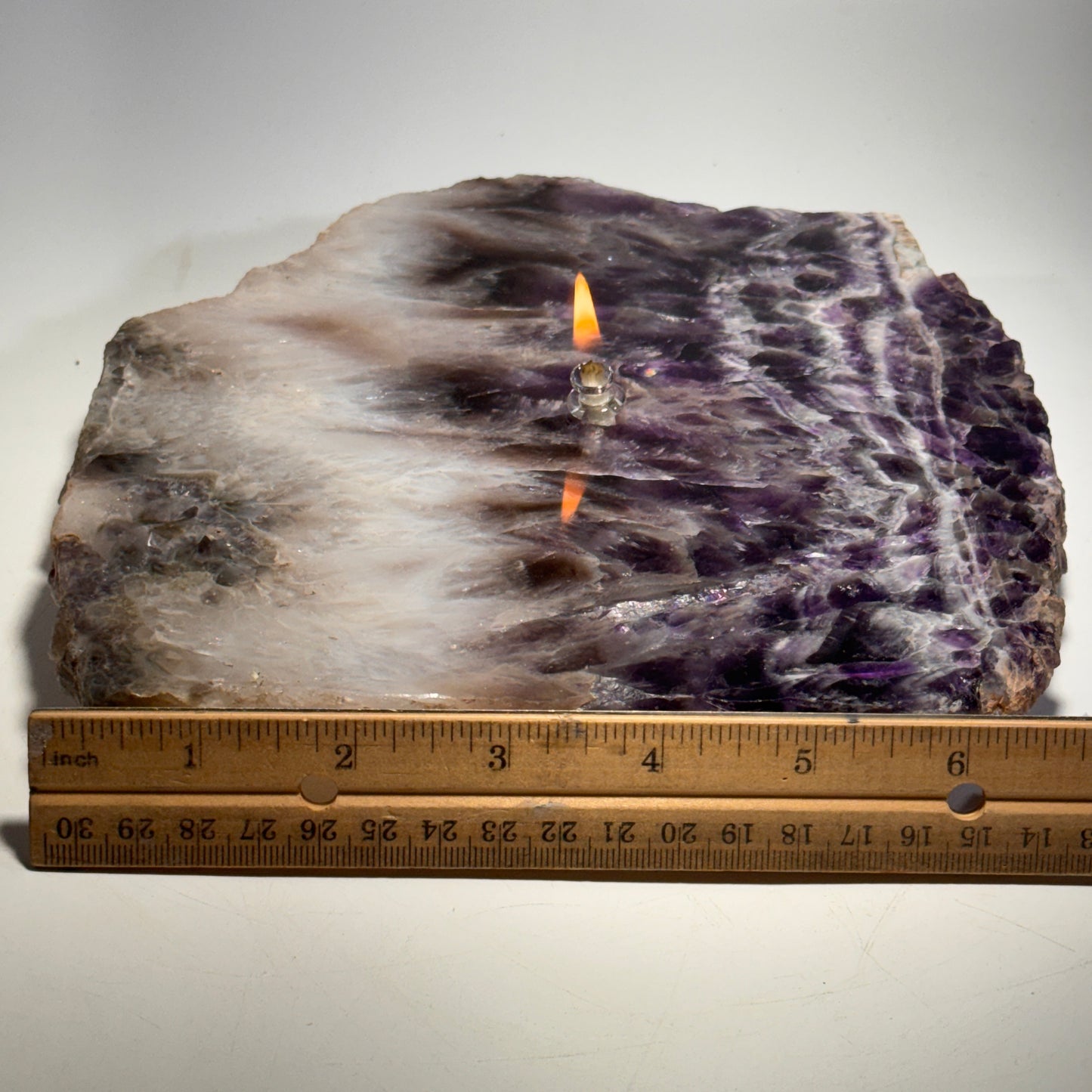 Amethyst Geode Slab Rock Candle