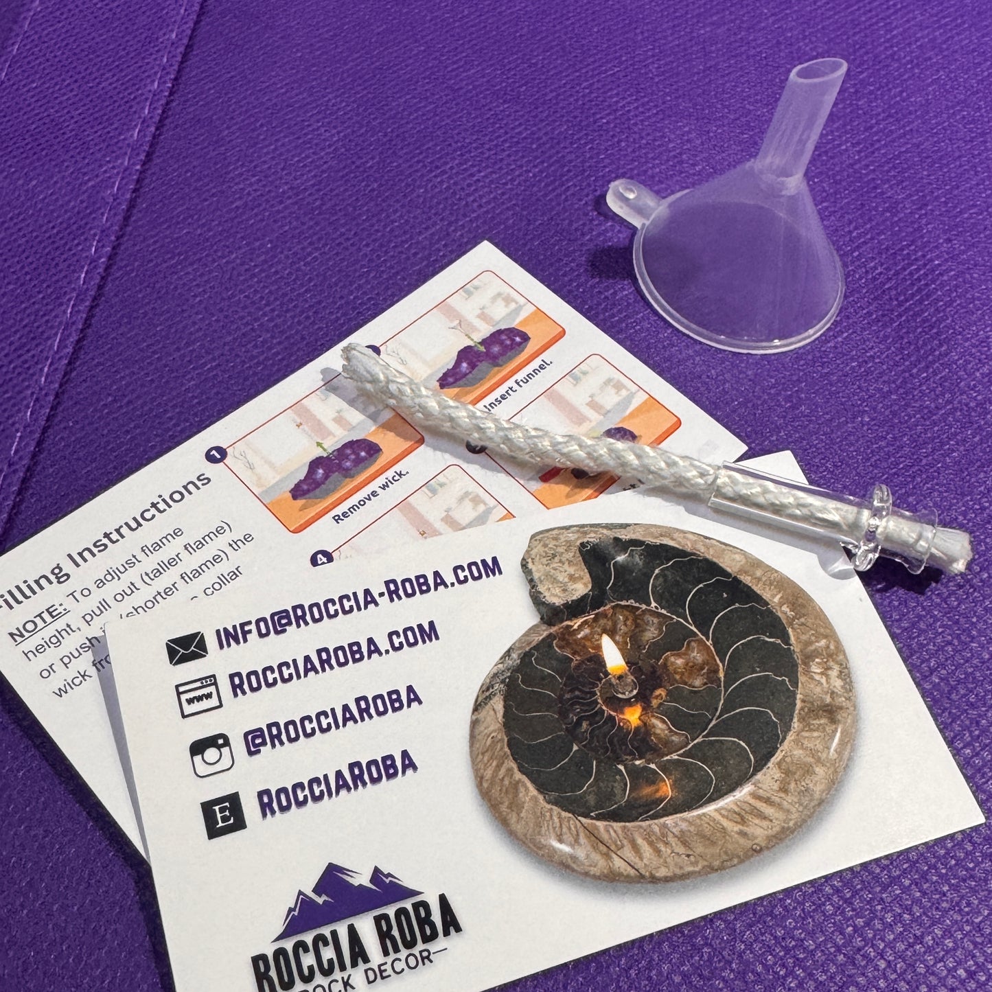 Wick Assembly for Rock Candle