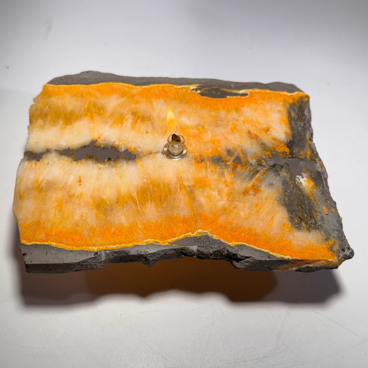 Bumblebee Jasper Rock Candle