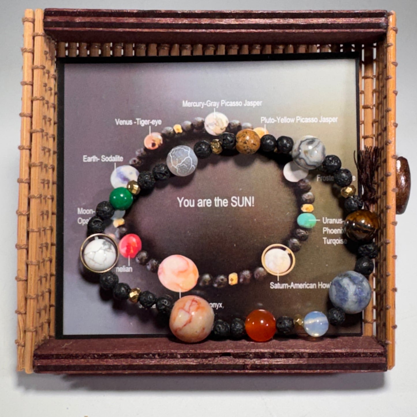 Roccia Roba - You are the Sun stretchy bead bracelet Small in box