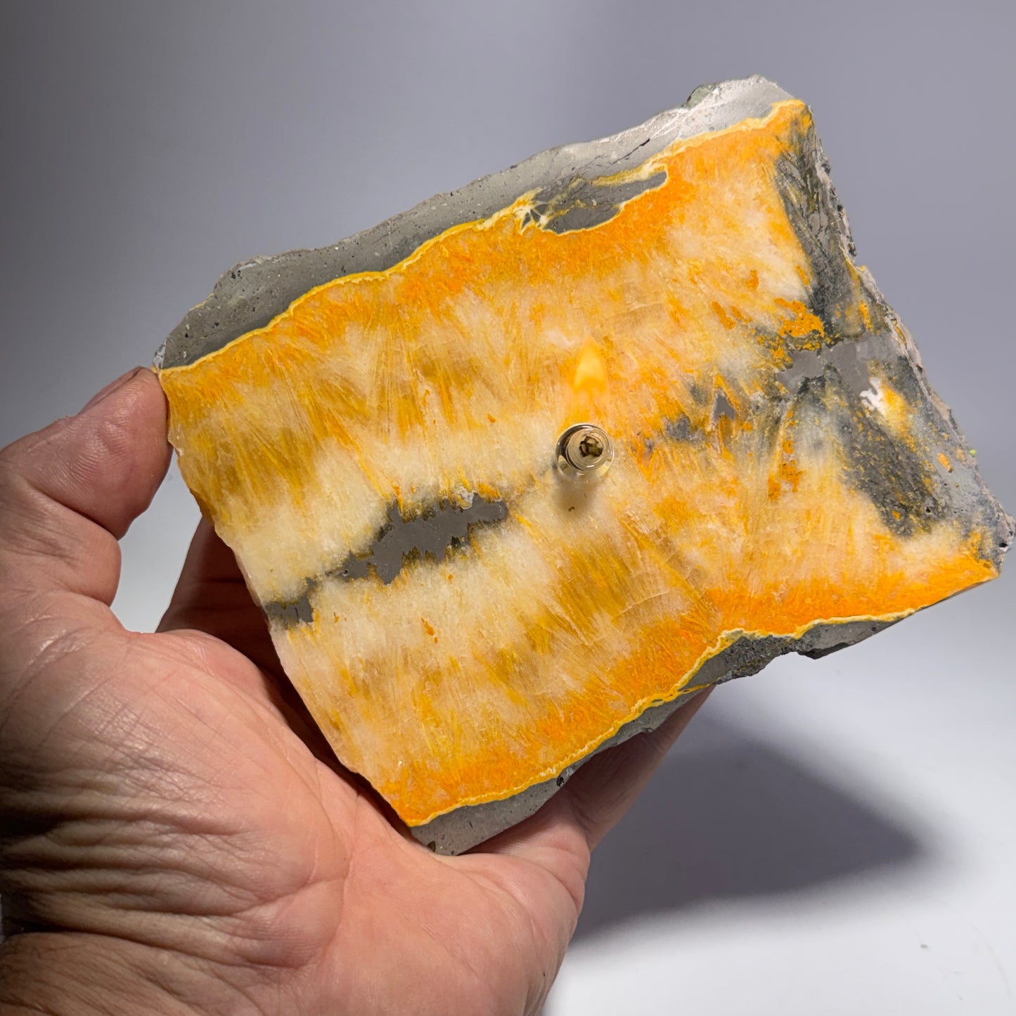 Bumblebee Jasper Rock Candle